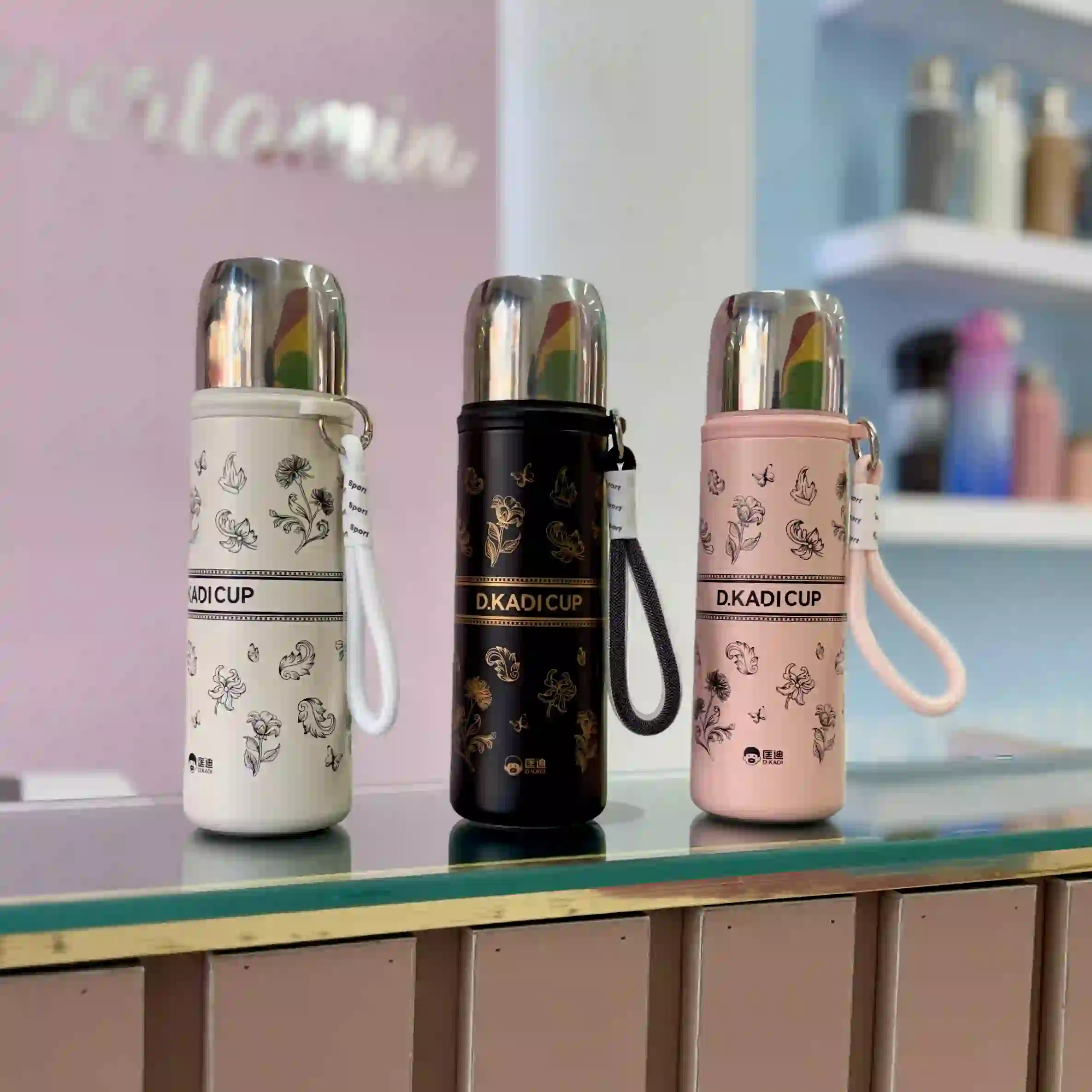 فلاسک استیل گلدار دی کادی D.KADI