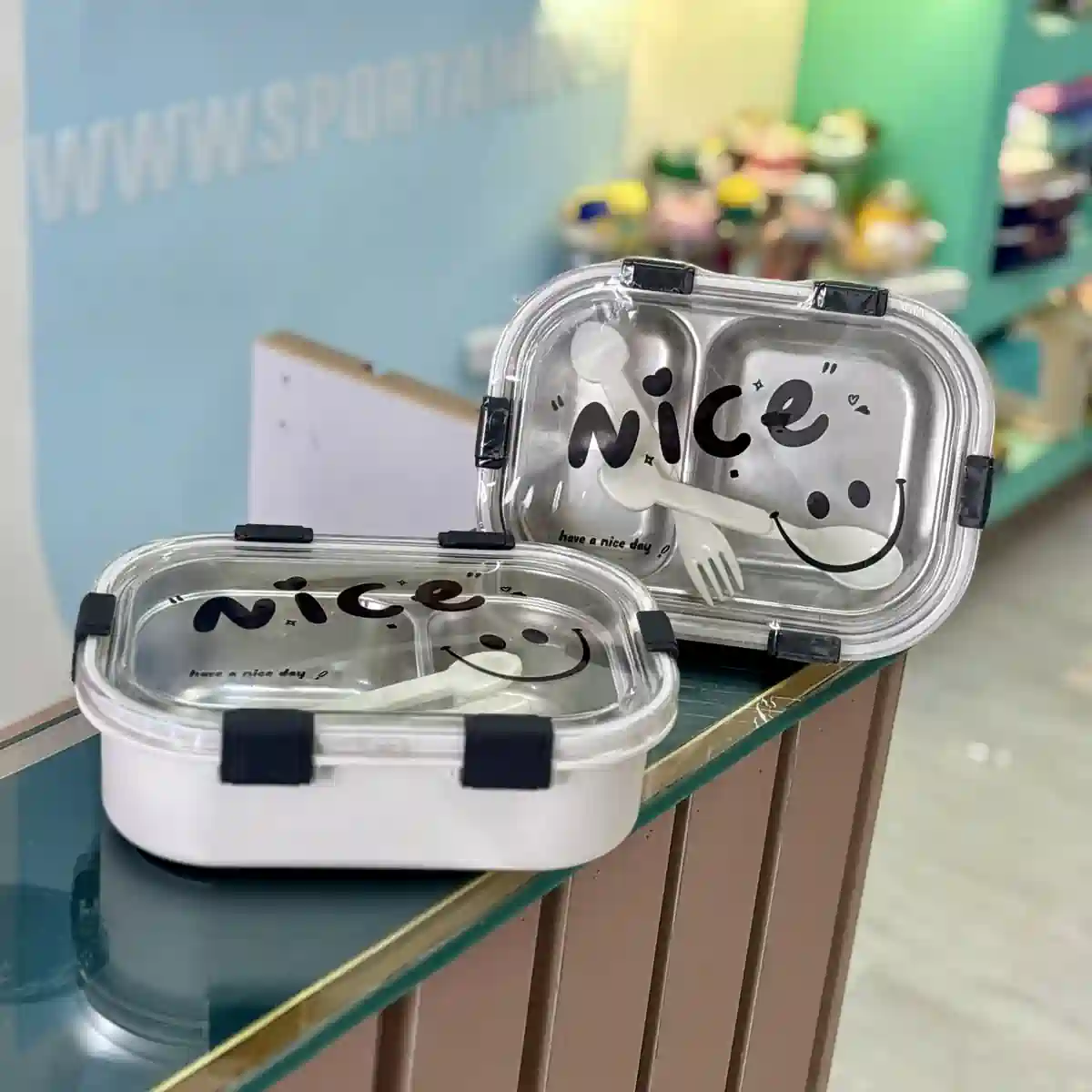 ظرف غذا داخل استیل nice سفید